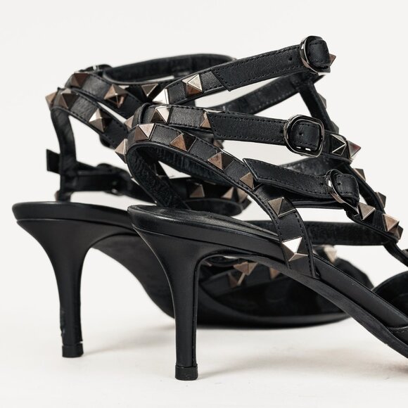 Valentino Garavani Noir Rockstud Animal-Print Calf Hair Heels - Picture 8 of 10